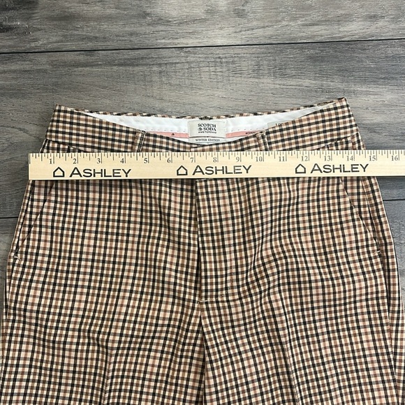 Women chinos - Beige Checkered plaid Chinos 
Size 25, mid rise
Scotch and Soda - Picture 9 of 16